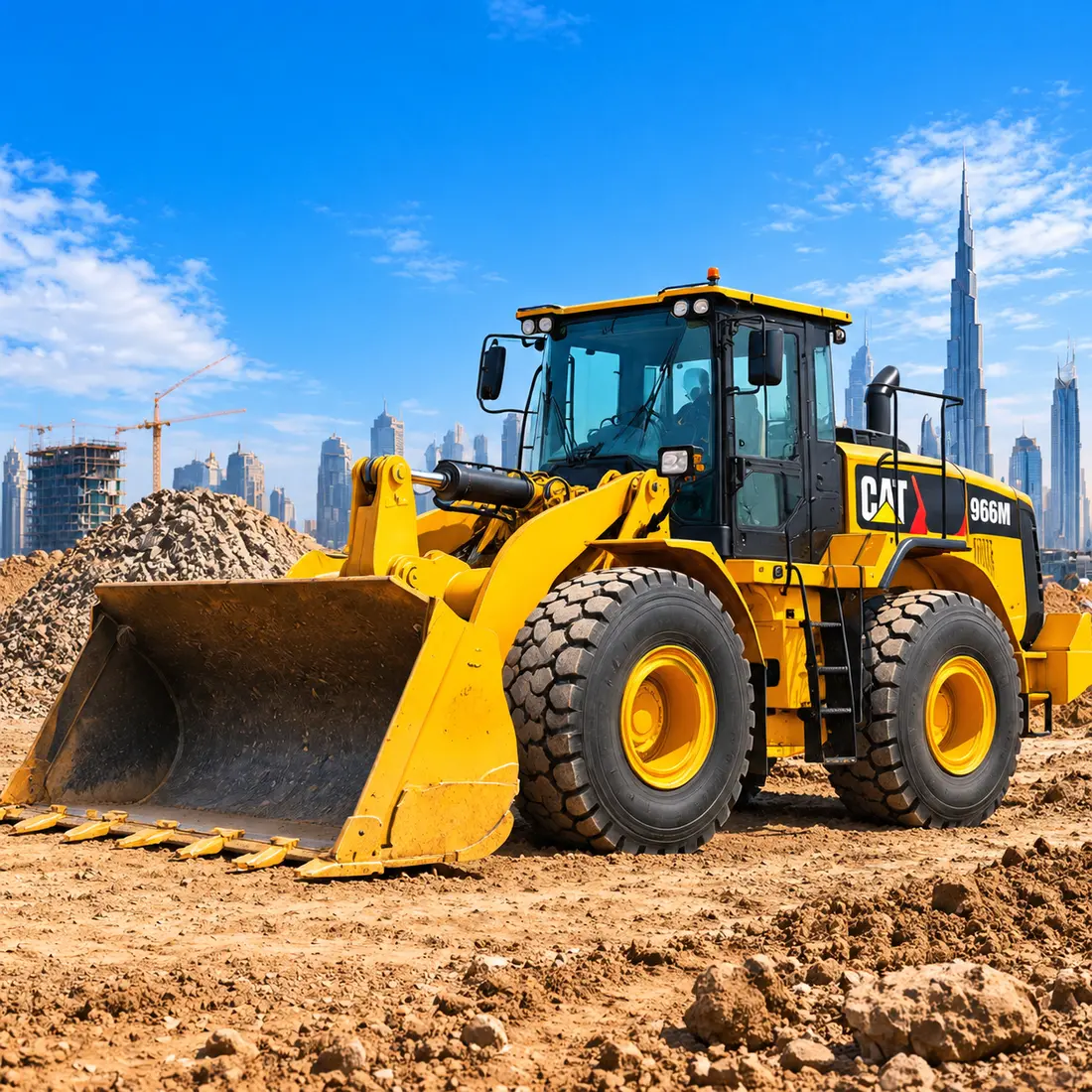 Wheel loader on a Dubai construction site